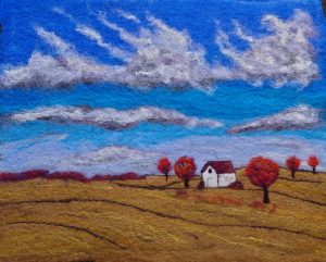 House in a field  by Wendy Middleton