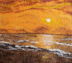 Sunset on a lonely beach  by Wendy Middleton