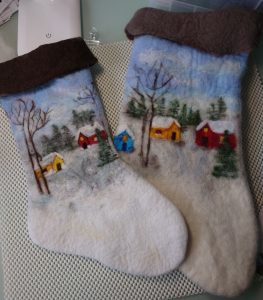 snow covered houses by Wendy Middleton