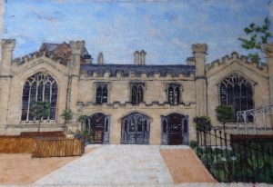 The Refectory by Wendy Middleton on display in York Minster Refectory dining room